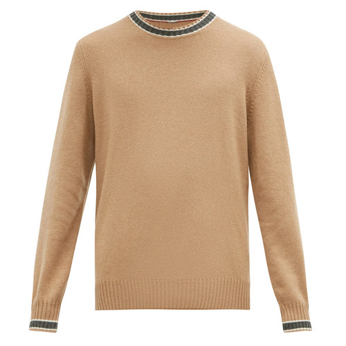 Contrast trim Cashmere Sweater