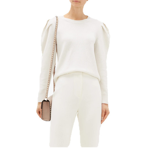 Puff-sleeve Cashmere Sweater