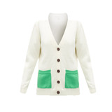 Cashmere Two-tone Cardigan