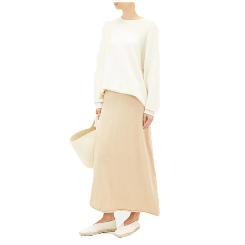 Long Cashmere Half Skirt