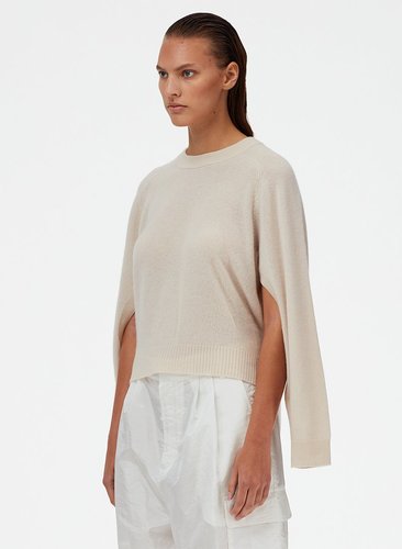 Cashmere Sweater With Open Sleeve