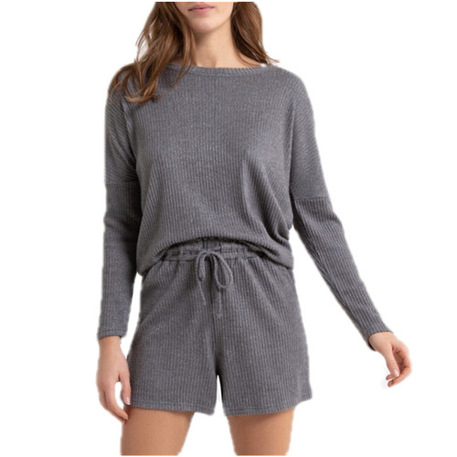 Cashmere Rib Top&Shorts