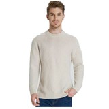 Round Neck Cable-Knit Cashmere Sweater