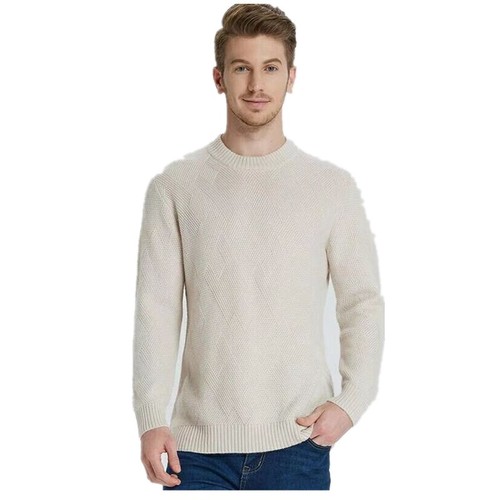 Round Neck Cable-Knit Cashmere Sweater