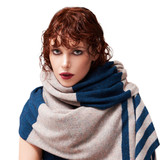 Oversized Cashmere Merino Scarf striped