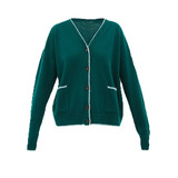 Loose Fit Contrast Trim Cardigan
