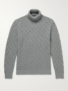 22KM005 Cable Cashmere Rollneck Sweater