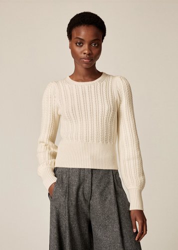 Mini Cable Wool Cashmere Sweater