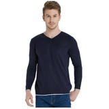 Two-tone V-neck Cashmere Sweater