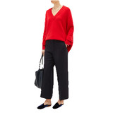 V-neck Stretch Cashmere Sweater