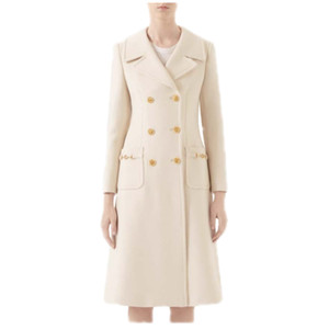 Wool Cashmere Coat with princess line